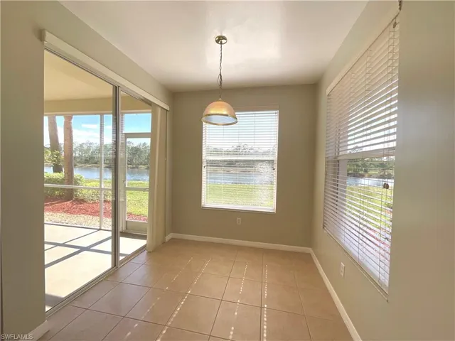 Breakfast Are overlooking the lanai through the sliding doors.