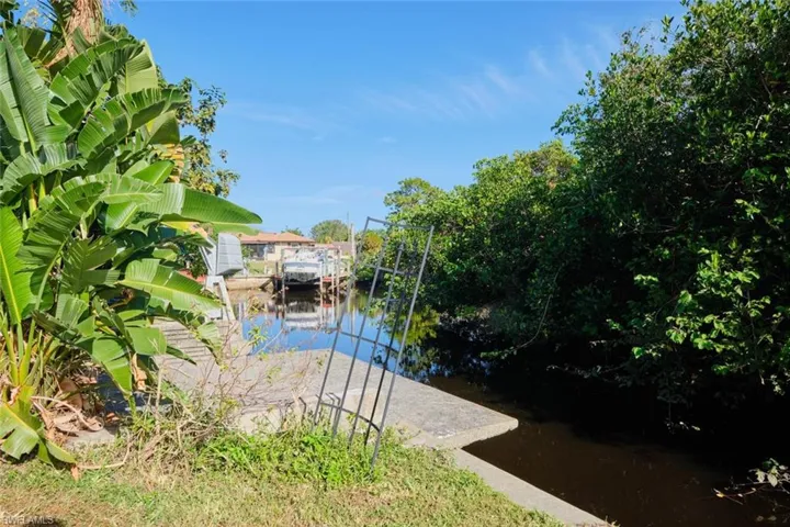View of swimming pool featuring a water view and a boat dock