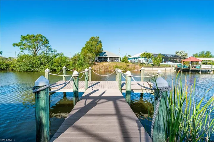 Dock with a water view
