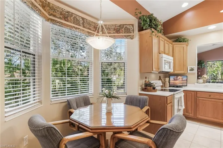 Casual dining by the bay window