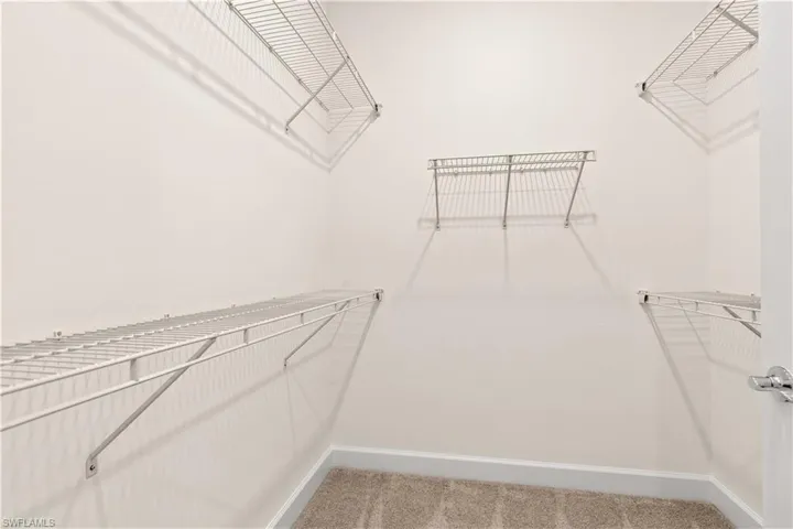 Spacious walk in closet