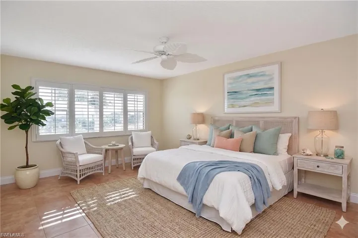 Staged bedroom