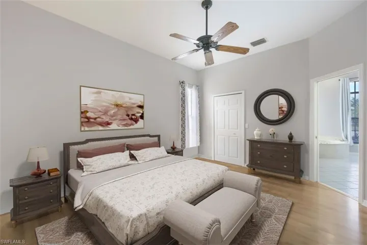 Virtually Staged Main Bedroom