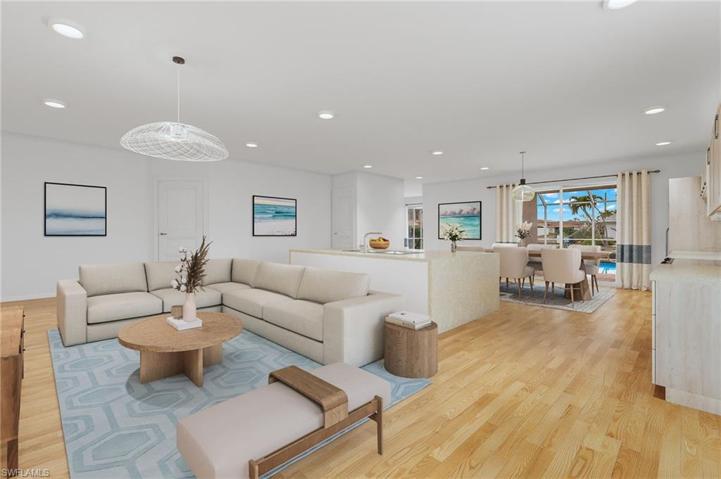 Kitchen / Living Room - Virtually Staged