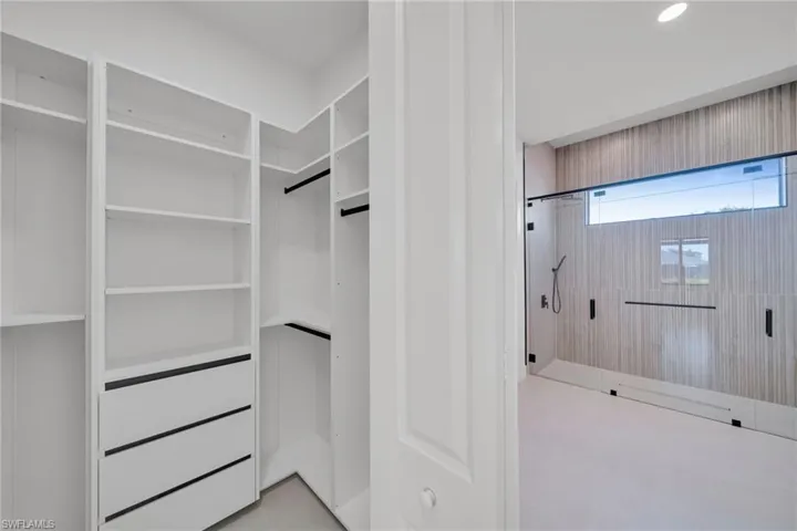View of walk in closet
