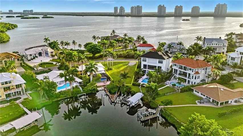 View of urban area featuring a large body of water and nearby suburban area