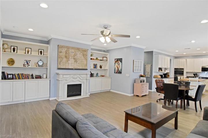 Built-in entertainment center.