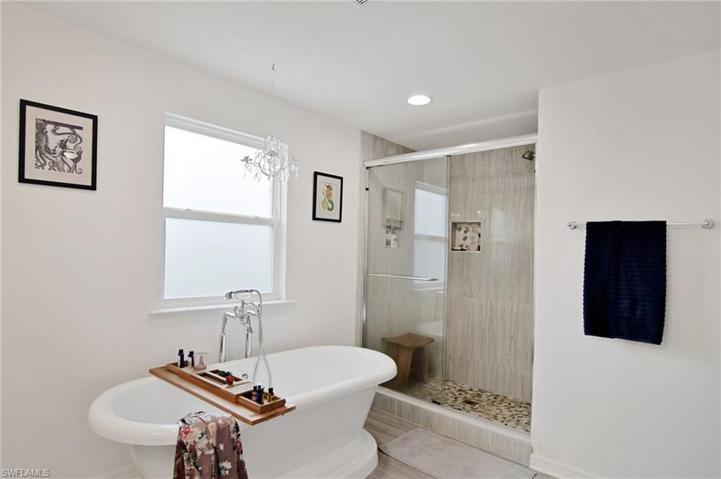 Separate tub & shower.