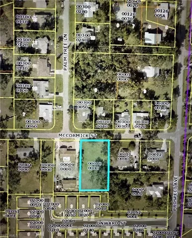 Map of property location featuring property boundaries highlighted