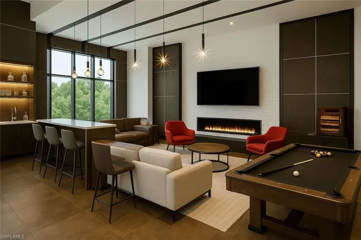 Lobby with a sink