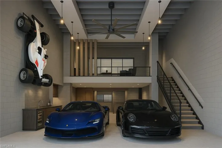 Rendered Buildout of Unit 101 at Redline Auto Suites