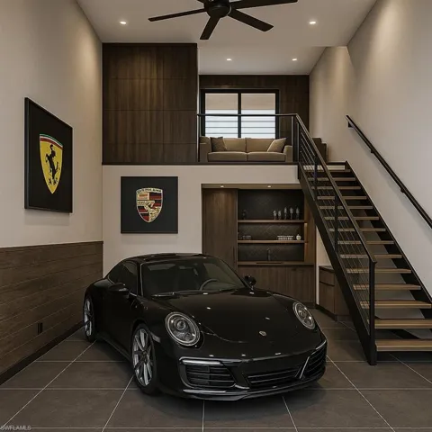 Rendered Buildout of Unit 101 at Redline Auto Suites