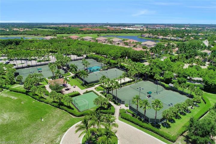 Aerial view of the community tennis facility