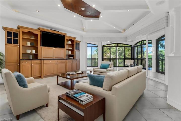 Family room with built-in entertainment center