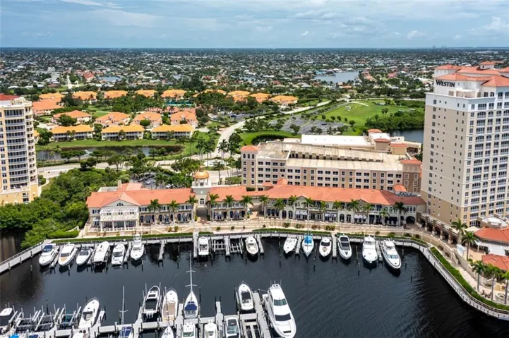 Marina and shops, restaurants