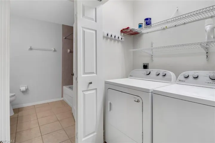 Laundry room with washer and dryer