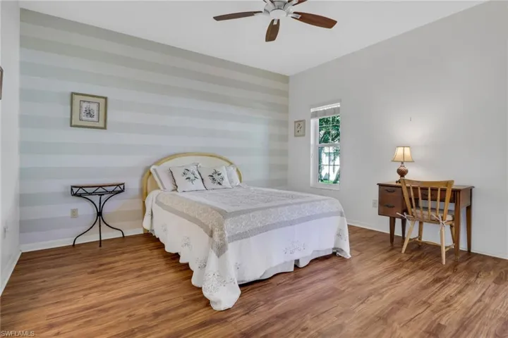 Bedroom with ceiling fan