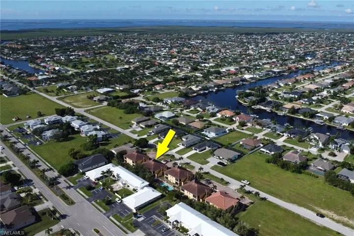 Aerial view of property