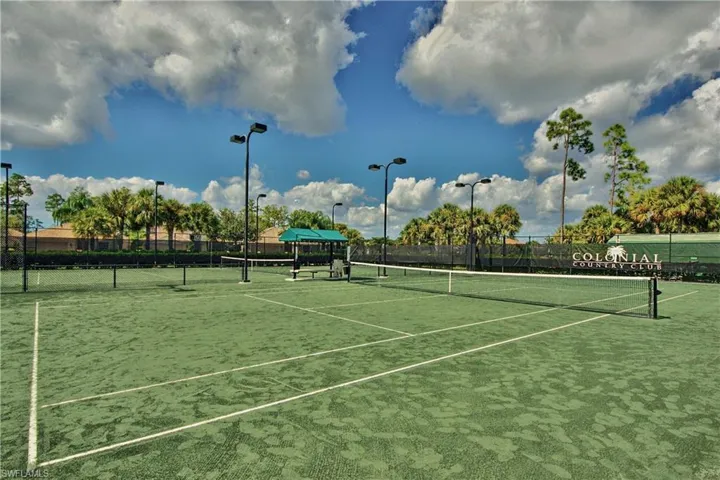 View of tennis court