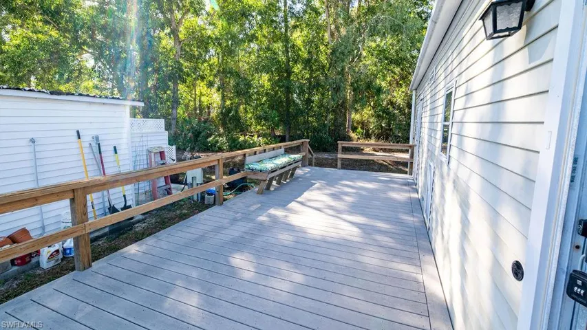 View of wooden deck