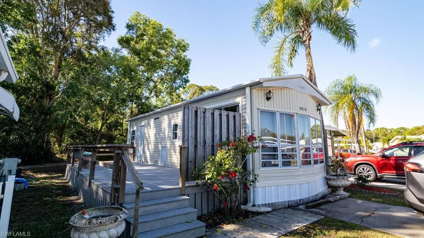 View of front of property featuring a deck