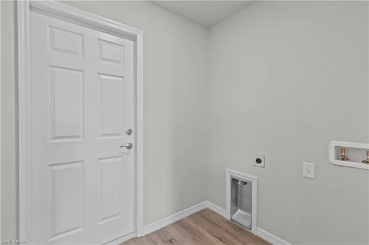 indoor laundry area