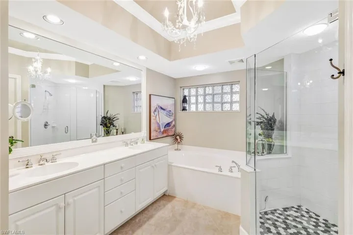 Primary Bathroom with remodeled shower