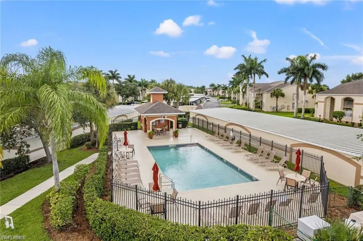 Birds eye view of the pool.
