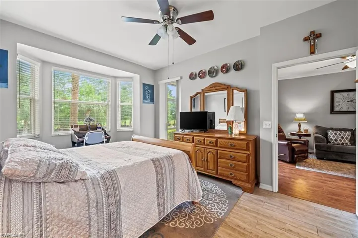 Bedroom with ceiling fan