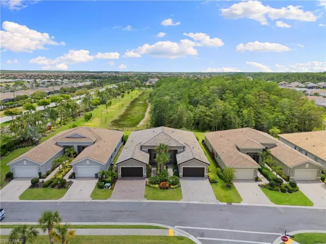 Aerial view of residential area