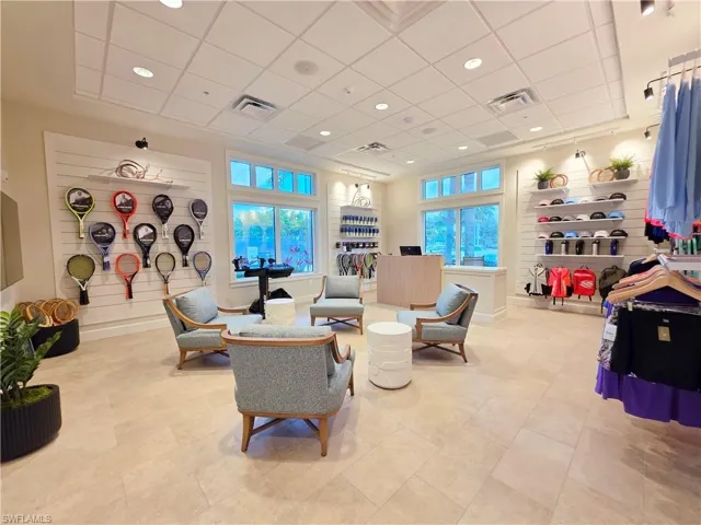 Common area with a paneled ceiling and recessed lighting