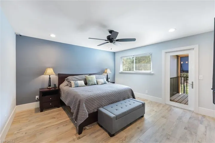 Master Bedroom has glass impact door to the patio.