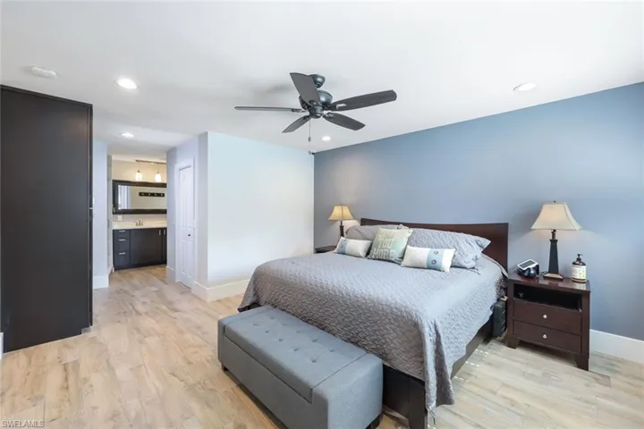 Master Bedroom has glass impact door to the patio.