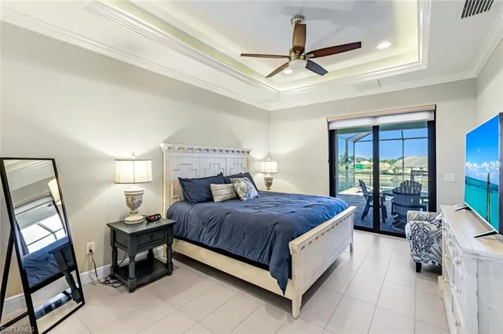 Primary Bedroom with sliders to Lanai Area
