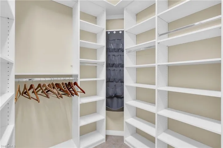 View of walk in closet