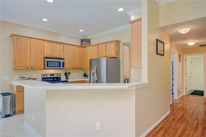Ample cabinets and countertop space!