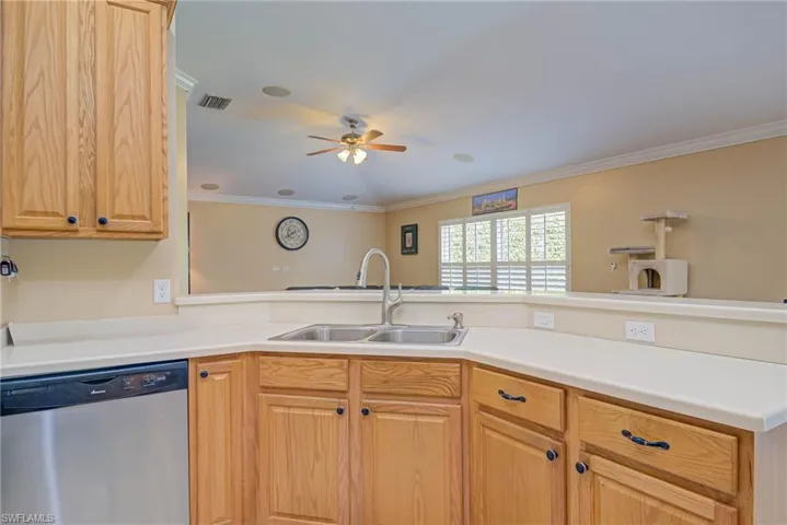 Overlooking the family room.