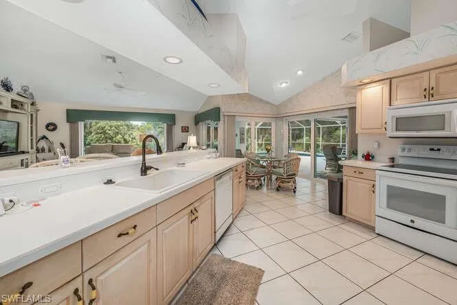 Large kitchen open to family room