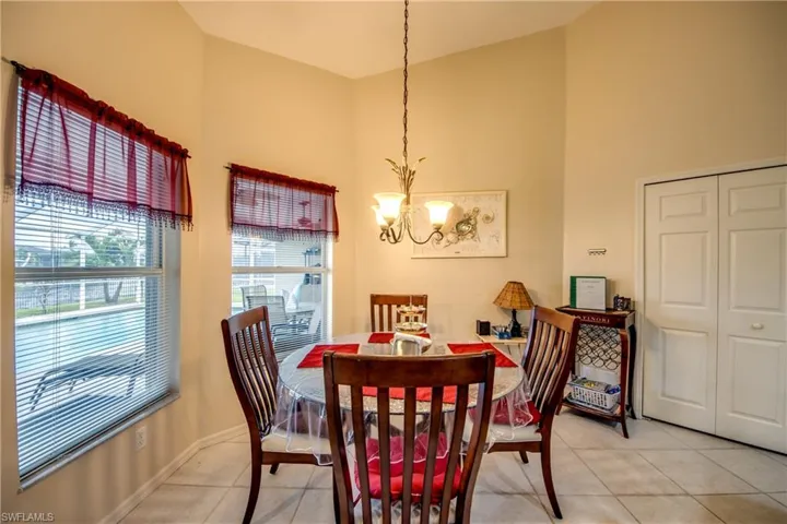 Breakfast nook. Pantry door on right.