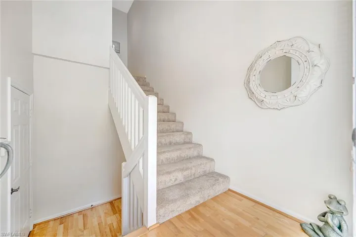 Foyer garage access and under stair storage