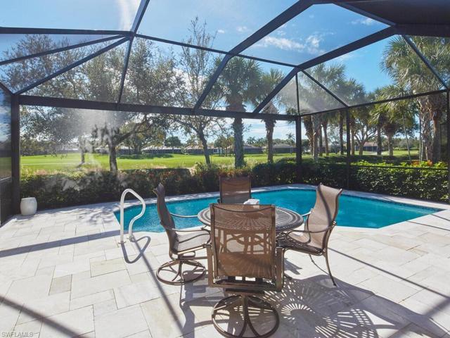 Southern sun on pool, heater operational on cooler days.