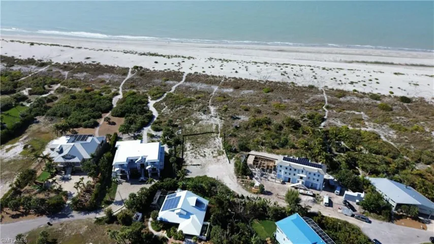 Aerial view of expansive coastline