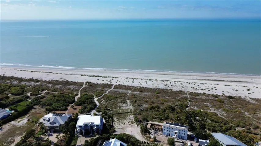Aerial view of expansive coastline