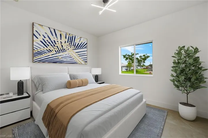 View of tiled bedroom