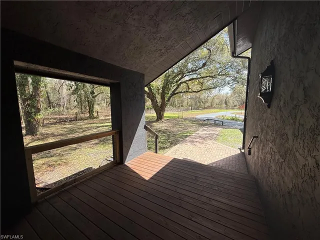 View of wooden deck