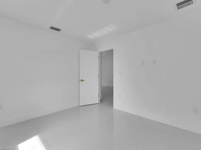 View of tiled spare room