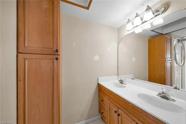 Bathroom featuring vanity