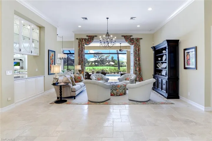 Great Room Living w. 10-Ft Tall Telescoping Sliders to Lanai