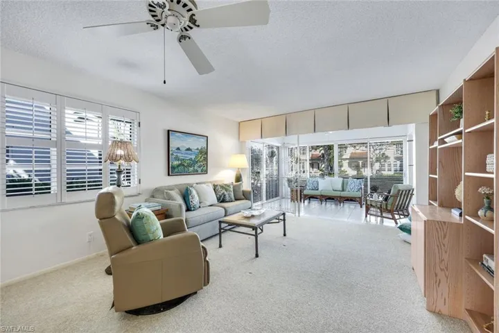 Being an end unit residence, you have extra windows in the living room and in the Florida room a/k/aSun room.