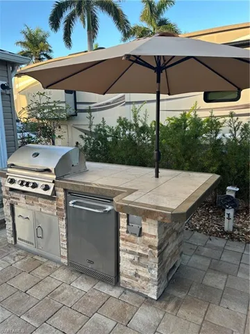 View of patio / terrace featuring area for grilling and grilling area